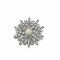 Rhinestone Brooch With Pearl Pin For Dresses Bridal Crafts 1 1/2 Inch